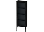 Duravit XViu Halbhochschrank XV1366LB240 50x24x133cm, Glastür, schwarz matt, Tür links, schwarz hochglanz