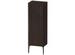 Duravit XViu Halbhochschrank XV1326LB269 50x36x133cm, schwarz matt, Tür links, nussbaum gebürstet