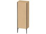 Duravit XViu Halbhochschrank XV1326RB230 50x36x133cm, schwarz matt, Tür rechts, Eiche natur