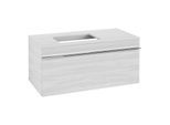 Villeroy und Boch Venticello Waschtisch-Unterschrank A94701E8 95,7 x 43,6 x 50,2 cm, Waschtisch links, Griff Chrom, White Wood