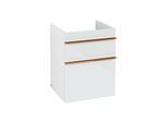 Villeroy und Boch Venticello Waschtisch-Unterschrank A92205RE 46,6 x 59 x 42,5 cm, Griff Copper, Glass Glossy White
