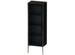 Duravit XViu Halbhochschrank XV1368LB116 50x36x133cm, Glastür, champagner matt, Tür links, Eiche schwarz