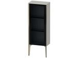 Duravit XViu Halbhochschrank XV1360LB107 40x24x89cm, Glastür, champagner matt, Tür links, betongrau matt