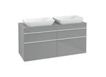 Villeroy und Boch Venticello Waschtisch-Unterschrank A94402RA 125,7 x 60,6 x 50,2 cm, Griff White, Glass Glossy Grey