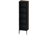 Duravit XViu Hochschrank XV1376LB269 50x36x177cm, Glastür, schwarz matt, Tür links, nussbaum gebürstet