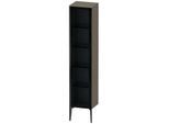 Duravit XViu Hochschrank XV1375LB290 40x36x177cm, Glastür, schwarz matt, Tür links, flannel grey seidenmatt