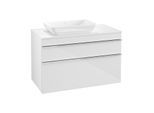 Villeroy und Boch Venticello Waschtisch-Unterschrank A94201DH 95,7 x 60,6 x 50,2 cm, Waschtisch links, Griff Chrom, Glossy White