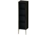 Duravit XViu Halbhochschrank XV1367LB116 40x36x133cm, Glastür, champagner matt, Tür links, Eiche schwarz