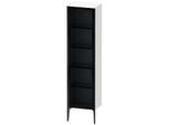 Duravit XViu Hochschrank XV1376LB218 50x36x177cm, Glastür, schwarz matt, Tür links, weiß matt