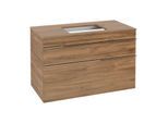 Villeroy und Boch Venticello Waschtisch-Unterschrank A94101RH 95,7x60,6x50,2cm, Waschtisch mittig, Griff Chrom, Kansas Oak