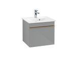 Villeroy und Boch Venticello Waschtisch-Unterschrank A93105RA 46,6 x 42 x 42,6 cm, Griff Copper, Glass Glossy Grey