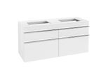 Villeroy und Boch Venticello Waschtisch-Unterschrank A94401DH 125,7 x 60,6 x 50,2 cm, Griff Chrom, Glossy White