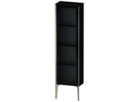 Duravit XViu Halbhochschrank XV1365RB140 40x24x133cm, Glastür, champagner matt, Tür rechts, schwarz hochglanz