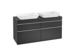 Villeroy und Boch Venticello Waschtisch-Unterschrank A94401PD 125,7 x 60,6 x 50,2 cm, Griff Chrom, Black Matt Lacquer