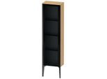 Duravit XViu Halbhochschrank XV1365RB230 40x24x133cm, Glastür, schwarz matt, Tür rechts, Eiche natur