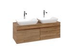 Villeroy und Boch Venticello Waschtisch-Unterschrank A94905RH 125,7x43,6x50,2cm, Griff Copper, Kansas Oak