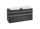 Villeroy und Boch Venticello Waschtisch-Unterschrank A94402PD 125,7 x 60,6 x 50,2 cm, Griff White, Black Matt Lacquer