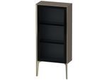 Duravit XViu Halbhochschrank XV1361LB189 50x24x89cm, Glastür, champagner matt, Tür links, flannel grey hochglanz