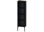 Duravit XViu Halbhochschrank XV1365LB269 40x24x133cm, Glastür, schwarz matt, Tür links, nussbaum gebürstet