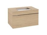 Villeroy und Boch Venticello Waschtisch-Unterschrank A94501VJ 75,7 x 43,6 x 50,2 cm, Griff Chrom, nordic oak