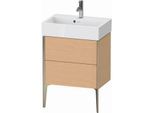 Duravit XViu Waschtisch-Unterschrank XV44580B112 58,4x38,4x49,3cm, 2 Auszüge, champagner matt, eiche gebürstet