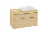 Villeroy und Boch Venticello Waschtisch-Unterschrank A94305VJ 95,7 x 60,6 x 50,2 cm, Waschtisch rechts, Griff Copper, nordic oak