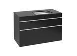 Villeroy und Boch Venticello Waschtisch-Unterschrank A94302PD 95,7 x 60,6 x 50,2 cm, Waschtisch rechts, Griff White, Black Matt Lacquer