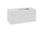 Villeroy und Boch Venticello Waschtisch-Unterschrank A94802E8 95,7 x 43,6 x 50,2 cm, Waschtisch rechts, Griff White, White Wood