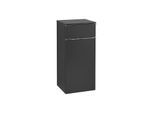 Villeroy und Boch Venticello Seitenschrank A95011PD 40,4 x 86,6 x 37,2 cm, Anschlag rechts, Griff Chrom, Black Matt Lacquer