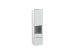 Villeroy und Boch Venticello Hochschrank A95201RE 40,4 x 154,6 x 37,2 cm, links, Griff Chrom, Glass Glossy White