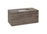 Villeroy und Boch Venticello Waschtisch-Unterschrank A94601RK 95,7x43,6x50,2cm, Waschtisch mittig, Griff Chrom, Stone Oak