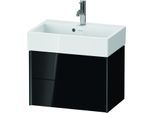 Duravit XViu Waschtisch-Unterschrank XV43160B240 58,4x38,4x39,7cm, 2 Schubkästen, schwarz matt, schwarz hochglanz