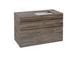 Villeroy und Boch Venticello Waschtisch-Unterschrank A94305RK 95,7x60,6x50,2cm, Waschtisch rechts, Griff Copper, Stone Oak