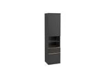 Villeroy und Boch Venticello Hochschrank A95205PD 40,4 x 154,6 x 37,2 cm, links, Griff Copper, Black Matt Lacquer