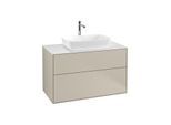 Villeroy und Boch Finion Waschtischunterschrank G76100HH 100x60,3cm, Emotion, Abdeckplatte white matt, Sand Matt Lacquer
