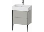 Duravit XViu Waschtisch-Unterschrank XV44580B207 58,4x38,4x49,3cm, 2 Auszüge, schwarz matt, betongrau matt