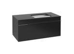 Villeroy und Boch Venticello Waschtisch-Unterschrank A94801PD 95,7 x 43,6 x 50,2 cm, Waschtisch rechts, Griff Chrom, Black Matt Lacquer