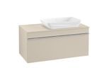 Villeroy und Boch Venticello Waschtisch-Unterschrank A94801VK 95,7 x 43,6 x 50,2 cm, Waschtisch rechts, Griff Chrom, soft grey