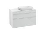 Villeroy und Boch Venticello Waschtisch-Unterschrank A94302RE 95,7 x 60,6 x 50,2 cm, Waschtisch rechts, Griff White, Glass Glossy White