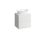 LAUFEN The new classic Schubladenelement/Sideboard H4060020856311 57,5x60x45,5cm, 2 Schubladen, für Waschtisch-Schale, Weiß glänzend