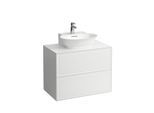 LAUFEN The new classic Schubladenelement/Sideboard H4060140856311 77,5x60x45,5cm, 2 Schubladen, für Aufsatz-Handwaschbecken, Weiß glänzend