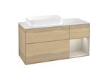 Villeroy und Boch Finion Waschtischunterschrank G691HHPC 120x60,3x50,1cm, Regal rechts Sand Matt, Oak Veneer