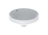 Geberit VariForm Einbauwaschtisch 500701002 d= 40cm, ohne Hahnloch, mit Überlauf, rund, weiß KeraTect