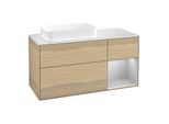 Villeroy und Boch Finion Waschtischunterschrank G691GJPC 120x60,3x50,1cm, Regal rechts Light grey matt, Oak Veneer