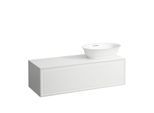 LAUFEN The new classic Schubladenelement/Sideboard H4060820856281 117,5x34,5x45,5cm, 1 Schublade, Waschtisch Ausschnitt rechts, geschwärzte Eiche