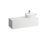 LAUFEN The new classic Schubladenelement/Sideboard H4060860856281 117,5x34,5x45,5cm, 1 Schublade, Handwaschbecken Ausschnitt rechts, geschwärzte Eiche