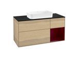Villeroy und Boch Finion Waschtischunterschrank G712HBPC 120x60,3x50,1cm, Regal rechts Peony, Oak Veneer