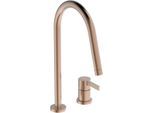 Ideal Standard Gusto Küchen-2-Loch-Armatur BD422J4 sunset rose, mit hohem Rohrauslauf