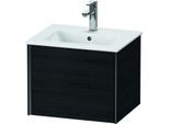 Duravit XViu Waschtisch-Unterschrank XV42150B216 51x42x40cm, 1 Auszug, wandhängend, schwarz matt, Eiche schwarz