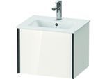 Duravit XViu Waschtisch-Unterschrank XV42150B285 51x42x40cm, 1 Auszug, wandhängend, schwarz matt, weiß hochglanz